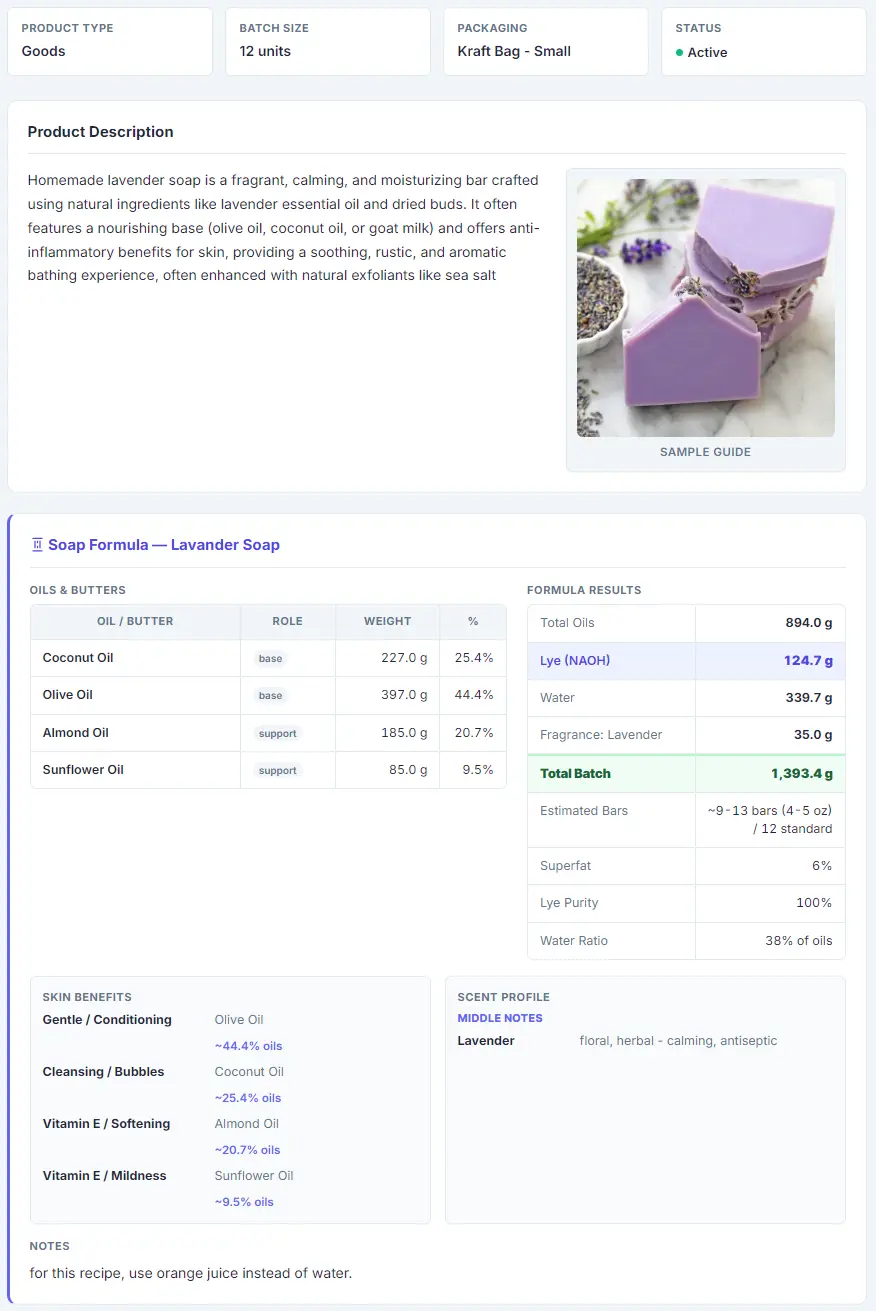 Soap makers need more than a lye calculator.