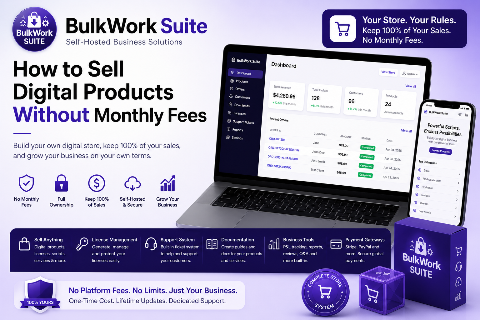 How to Sell Digital Products Without Monthly Fees